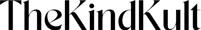 The Kind Kult Black text logo reads "The Kind Kult" in a stylized serif font, reflecting a mindfulness-focused wellness community, on a transparent background. Kind To Yourself. Kind To Others.